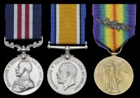 A Great War M.M. group of three awarded to Sergeant G. J. E. Smith, Canadian Field Artillery

Military Medal,...