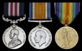A Great War M.M. group of three awarded to Warrant Officer Class 2 J. A. McDonald, Canadian Engineers, who was...