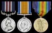 A Great War M.M. group of three awarded to Bombardier E. G. Tappin, Canadian Engineers, late Canadian Field...