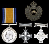 Pair: Sapper A. F. Hardie, Canadian Engineers

British War Medal 1914-20 (2011661 Spr. A. F. Hardie, C.E.),...