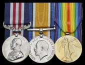 A Great War Somme operations M.M. group of three awarded to Acting Sergeant F. Beal, Canadian Machine Gun Corps, who...