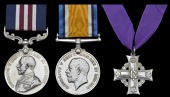 A Great War M.M. group of three awarded to Acting-Sergeant W. S. Tedford, Canadian Machine Gun Corps

Military...