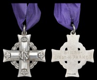 A Canadian Memorial Cross awarded in remembrance of Lance-Sergeant H. Parkes, 2nd (Eastern Ontario Regiment)...
