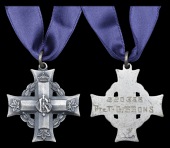 A Canadian Memorial Cross awarded in remembrance of Private T. Gibbons, 10th (Canadians) Battalion, who was killed...