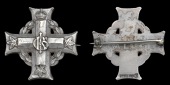 A Canadian Memorial Cross awarded in remembrance of Private A. Labrie, 16th (Canadian Scottish) Battalion, who was...