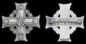 A Canadian Memorial Cross awarded in remembrance of Private W. A. Barrow, 21st (Eastern Ontario) Battalion, who died...