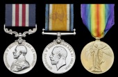 A Great War M.M. group of three Lance-Sergeant H. Ridgewell, 28th (North West) Battalion, Canadian...