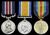 A Great War M.M. group of three awarded to Corporal S. H. Robinson, 28th (North West) Battalion, Canadian Infantry,...
