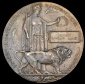 A Memorial Plaque awarded in remembrance of Private S. E. Bailey, 28th (North West) Battalion, who was killed in...
