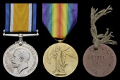 Pair: Corporal F. H. Blades, 49th (Edmonton Regiment) Battalion, Canadian Infantry, who was killed in action at the...
