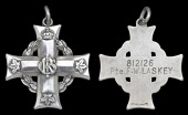 A Canadian Memorial Cross awarded in remembrance of Private F. W. Laskey, 49th (Edmonton Regiment) Battalion, who...