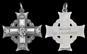A Canadian Memorial Cross awarded in remembrance of Sergeant J. Cameron, M.M., 50th (Calgary) Battalion, who died of...