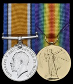 Pair: Acting Regimental Quarter-Master Sergeant H. E. Headley, 75th (Mississauga) Battalion, Canadian...