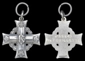 A Canadian Memorial Cross awarded in remembrance of Private P. Ouillette, 78th (Winnipeg Grenadiers) Battalion, who...