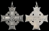 A Canadian Memorial Cross awarded in remembrance of Lance-Corporal F. H. Larock, 87th (Canadian Grenadier Guards)...