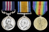 A Great War Battle of Lens M.M. group of three awarded to Acting Sergeant E. Haggis, 102nd (North British...