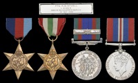 Four: Private R. M. Nyvoll, Loyal Edmonton Regiment, who died of wounds in Italy on 24 May 1944

1939-45 Star;...