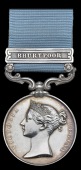 Army of India 1799-1826, 1 clasp, Bhurtpoor (Michl. Murphy, 11th Dragns.) short hyphen reverse, officially engraved...