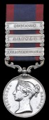 Sutlej 1845-46, for Moodkee 1845, 3 clasps, Ferozeshuhur, Aliwal, Sobraon (Corpl. Henry Williams, 50th Regt.)...