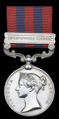 India General Service 1854-95, 1 clasp, Chin-Lushai 1889-90 (2072 Pte. H. O’Neill, 1st Bn. K.O. Sco. Bord.) nearly...