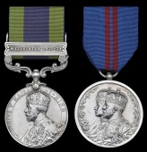 India General Service 1908-35, 1 clasp, Waziristan 1921-24 (28151 Pte. W. J. Clarke, R. Berks. R.); Delhi Durbar...