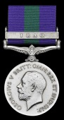 General Service 1918-62, 1 clasp, Iraq (99344 Pte. J. Wilson, North’d. Fus.) edge bruise, very fine	 £70-90