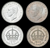 Australia, George VI, Crowns (2), 1937, 1938 (KM. 34) [2]. First extremely fine, second very fine 	£50-70