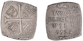 Austria, Vienna, Turkish siege, 6 Kreuzer, 1529, 3.13g (Mailliet cxxi, 10). Minor weakness, otherwise good very...