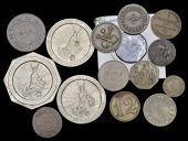 Belgium, Clabecq, Forges de Clabecq, copper Panier de Petit Coke, 30mm; together with other Belgian tokens, checks,...