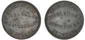 British Guiana, Georgetown, Middlemass Bros & Co, brass check, c. 1870, 24.5mm (Lyall 116; Prid. 63). Minor surface...
