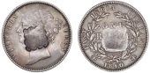 Djibouti, EIC, Victoria, Rupee, 1840, countermarked on obv. with three-line Arabic legend within scalloped square...