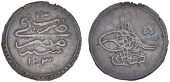 Egypt, French Occupation, 20 Para, 1203h, yr. 13, 5.75g/11h (KM. 148). Some cuts on edge, otherwise very fine,...