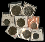 Hungary, Revolution, Half-Thaler, 1706kb, 20 Poltura, 1705, 10 Poltura (3), 1705 (2, one with Madonna and Child...