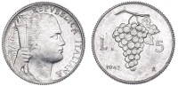Italy, Republic, 5 Lire, 1947r (KM. 89). Extremely fine, very rare 	£500-700