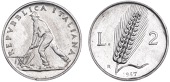 Italy, Republic, 2 Lire, 1947r (KM. 88). Extremely fine, very rare 	£400-500
