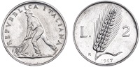 Italy, Republic, 2 Lire, 1947r (KM. 88). Extremely fine, very rare 	£400-500
