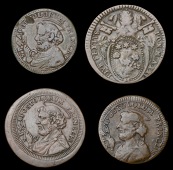 Italy, Civitavecchia, Pius VI, Two-and-a-Half Baiocchi, 1797 (KM. 5a); FOLIGNO, Pius VI, 2 Baiocchi, AN XXI [1796]...