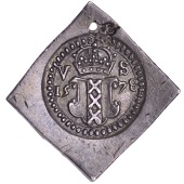 Netherlands, Amsterdam, Siege coinage, uniface 5 Sols, 1578, assayer’s mark briquet, 3.36g (Mailliet iv, 14; VGH...