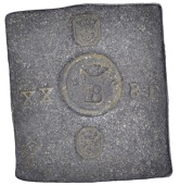 Netherlands, Breda, Siege coinage, uniface 20 Stuivers, 1577, in lead, 13.61g (cf. Mailliet xvii, 9 [silver]; cf....