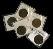 Oman, Muscat and Oman, Faysal bin Turki, Quarter-Annas (5), 1315h (4), date unclear, countermarked with Arabic...