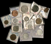 Miscellaneous, Australia, Sixpence, 1910 (KM. 19); Batavia, Half-Stiver, 1644 (Scholten 18); Ethiopia, 25 Cents,...
