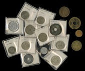 Miscellaneous, Inner Mongolia, 5 Chiao, yr. 27 (KM. Y521); Kiau Chau, 10 Cents, 1909 (KM. 2); Korea, 5 and 2 Mun,...