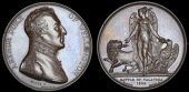 Battle of Talavera, 1809, a copper medal by A. Donadio for Mudie, bust right, rev. Victory standing between French...