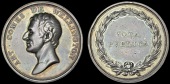 The Earl of Wellington, 1812, a silver medal by T. Webb, bare head left, rev. vota pvblica, 54mm (Eimer 10; BHM 746;...
