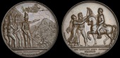 British Army Enters Madrid, 1812, a copper medal by N.G.A. Brenet for Mudie, British troops advance right, rev....