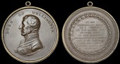 British Battles, 1815, a hollow copper medal joined by a gilt metal edge, unsigned, uniformed bust left, rev. legend...