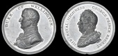 Duke of Wellington and the Prince Regent, 1815, a white metal medal, unsigned, bust left, rev. bust of Prince of...