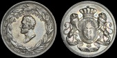 Duke of Wellington, 1815, a silver medal by D.F. Loos, bust left, rev. royal arms and supporters, 29mm (Eimer 91;...