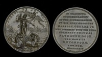 DEVONPORT, Plymouth Dockyard Renamed as Devonport, 1824, a copper medal by T. Halliday [after R. Ellis and J....