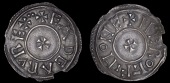 Eadgar (959-975), Penny, Circumscription Cross type, ‘York’ group, Herolf, eadgar v rex, two pellets at end of...